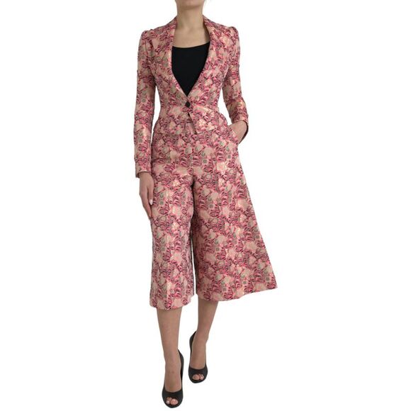 Dolce & Gabbana Jackets & Blazers - Dolce & Gabbana Floral Culotte Suit KOS2233 Women Pink Suits & Blazers